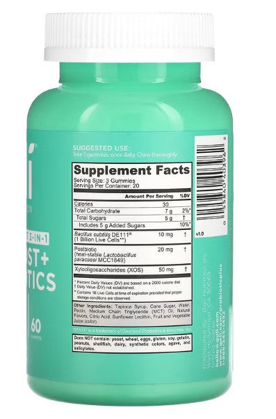 Goli Nutrition, Pre+Post+Probiotics, 60 Gummies