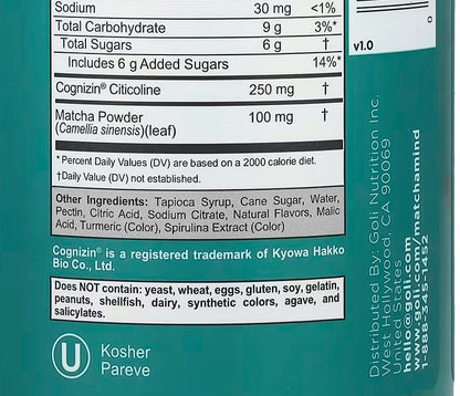 Goli Nutrition, Matcha Mind Cognitive Gummies, 60 Gummies
