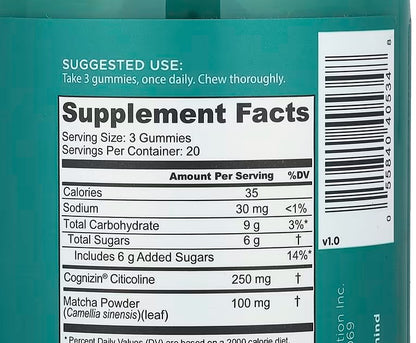 Goli Nutrition, Matcha Mind Cognitive Gummies, 60 Gummies