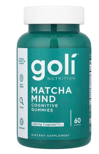 Goli Nutrition, Matcha Mind Cognitive Gummies, 60 Gummies