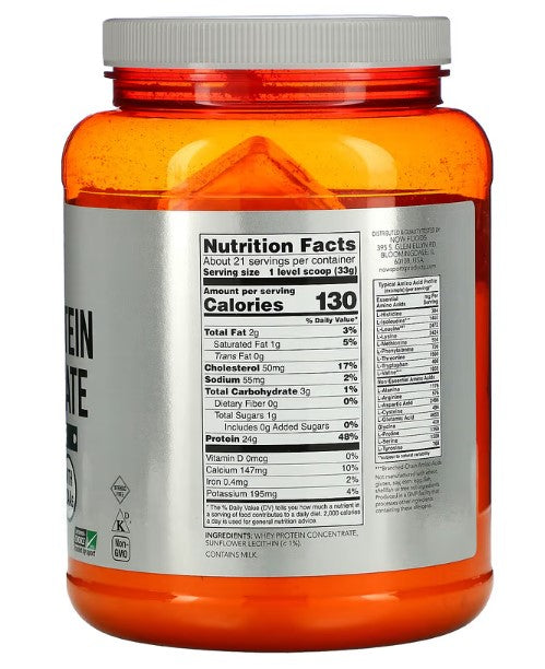 NOW Foods, Sports, Whey Protein Concentrate Protein Powder, Unflavored, 1.5 lbs (680 g)