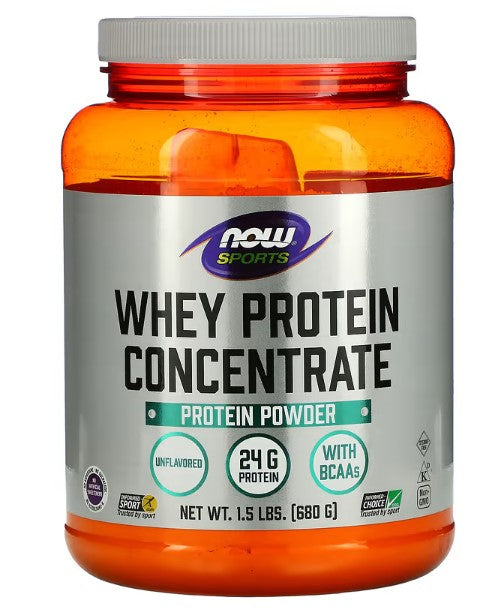 NOW Foods, Sports, Whey Protein Concentrate Protein Powder, Unflavored, 1.5 lbs (680 g)
