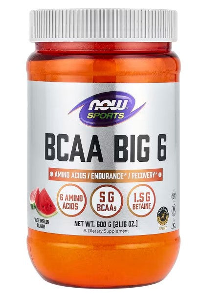 NOW Foods, Sports, BCAA Big 6, Watermelon, 21.16 oz (600 g)