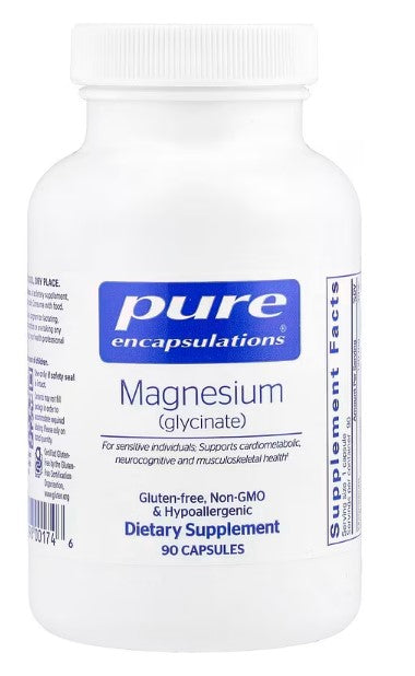 Pure Encapsulations, Magnesium (Glycinate), 120 mg, 90 Capsules