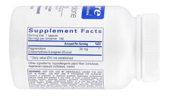 Pure Encapsulations, Pregnenolone, 30 mg, 180 Capsules