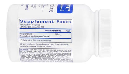 Pure Encapsulations, Pregnenolone, 30 mg, 180 Capsules