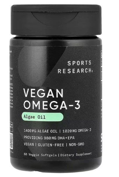 Sports Research, Vegan Omega-3, 60 Veggie Softgels