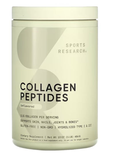 Sports Research, Collagen Peptides, Unflavored, 1 lb (454 g)
