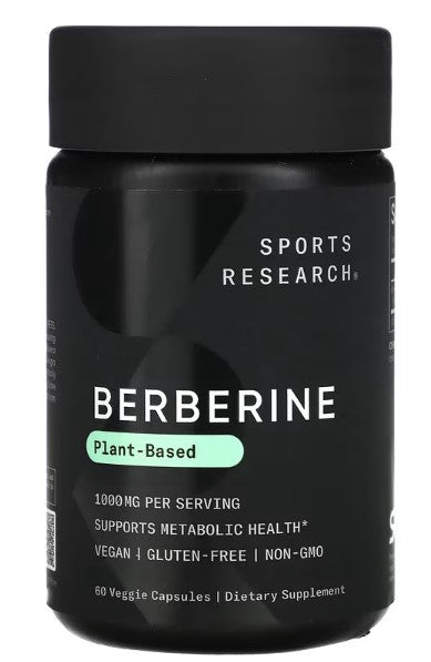 Sports Research, Berberine, 60 Veggie Capsules (500 mg per Capsule)