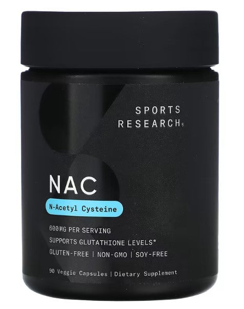 Sports Research, NAC, N-Acetyl-Cysteine, 600 mg, 90 Veggie Capsules