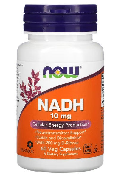 NOW Foods, NADH, 10 mg, 60 Veg Capsules