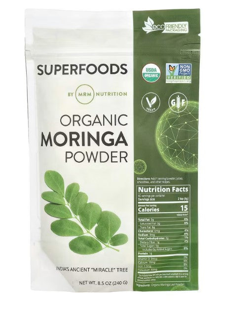 MRM Nutrition, Organic Moringa Powder, 8.5 oz (240 g)