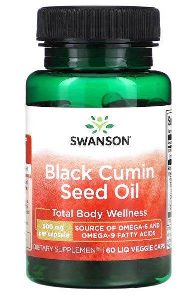 Swanson, Black Cumin Seed Oil, 500 mg, 60 Liq Veggie Caps