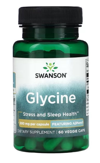 Swanson, Glycine, 500 mg, 60 Veggie Caps