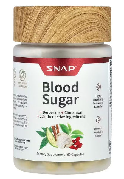 Snap Supplements, Blood Sugar, 60 Capsules