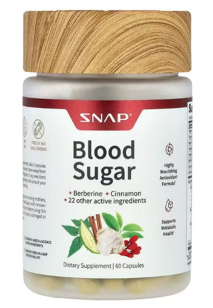 Snap Supplements, Blood Sugar, 60 Capsules