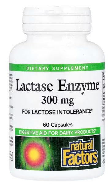 Natural Factors, Lactase Enzyme, 300 mg, 60 Capsules