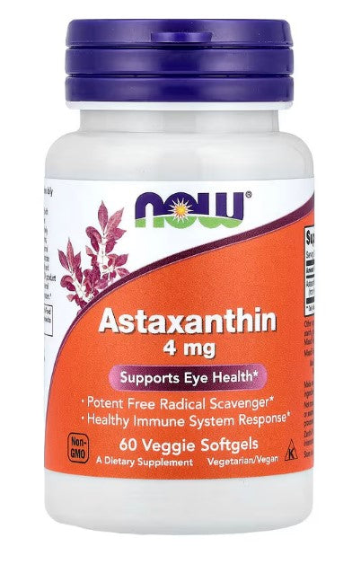 NOW Foods, Astaxanthin, 4 mg, 60 Veggie Softgels
