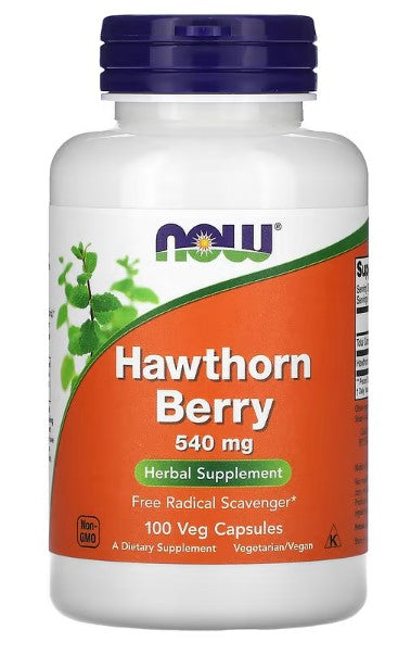NOW Foods, Hawthorn Berry, 540 mg, 100 Veg Capsules