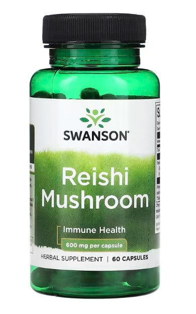 Swanson, Reishi Mushroom, 600 mg, 60 Capsules