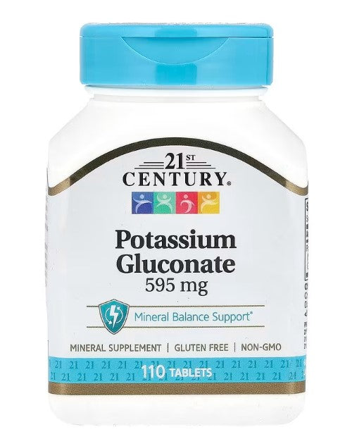 21st Century, Potassium Gluconate, 595 mg, 110 Tablets