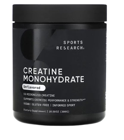 Sports Research, Creatine Monohydrate, Unflavored, 10.58 oz (300 g)