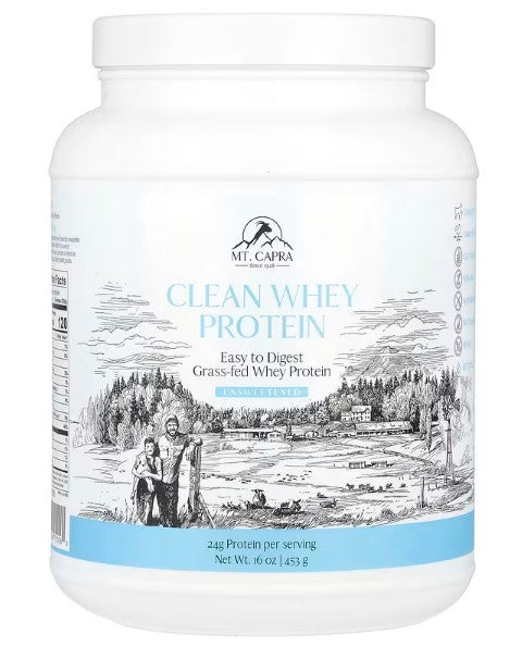 Mt. Capra, Clean Whey Protein, Unsweetened, 16 oz (453 g)