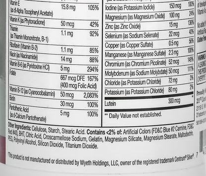 21st Century, Sentry Senior, Multivitamin & Multimineral Supplement, Women 50+, 100 Tablets