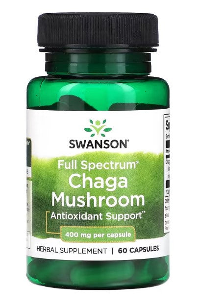 Swanson, Full Spectrum® Chaga Mushroom, 400 mg, 60 Capsules