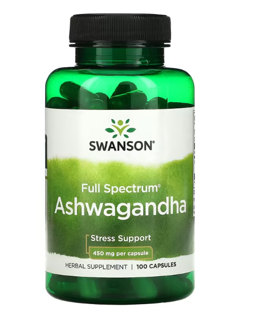 Swanson أشواغاندا، 450 ملغ، 100 كبسولة