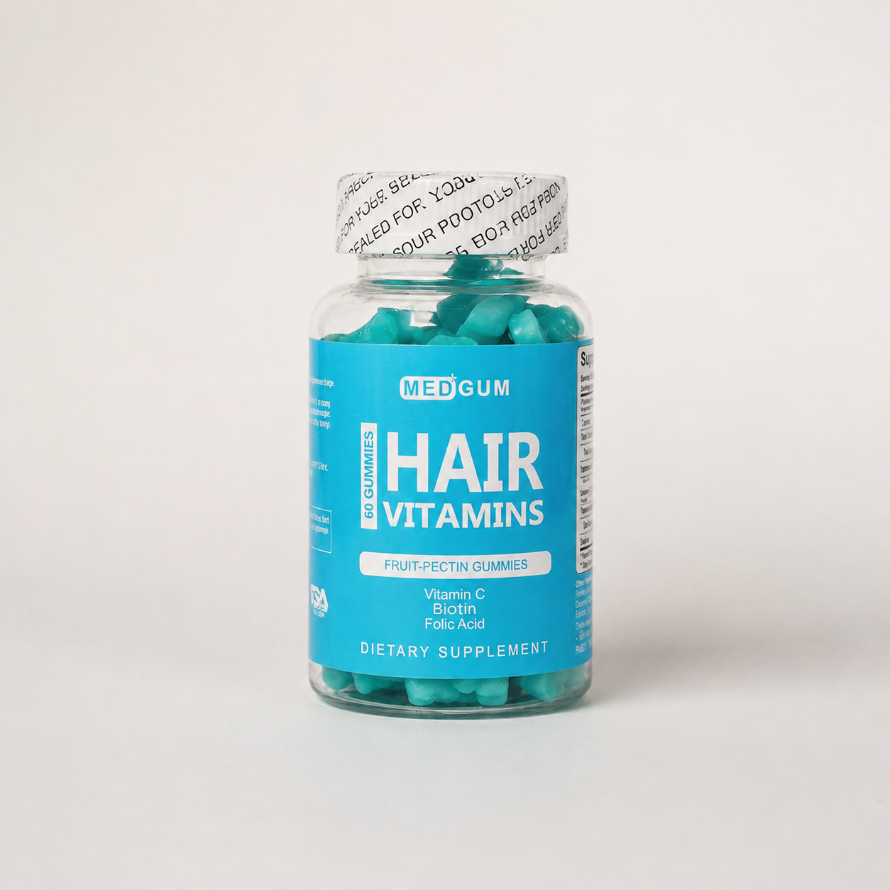 MEDGUM Hair Vitamins Gummies, daily hair supplement