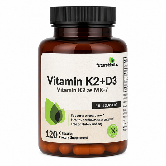 فيتامين D3 + K2 من Futurebiotics، 5000 وحدة دولية، 120 كبسولة