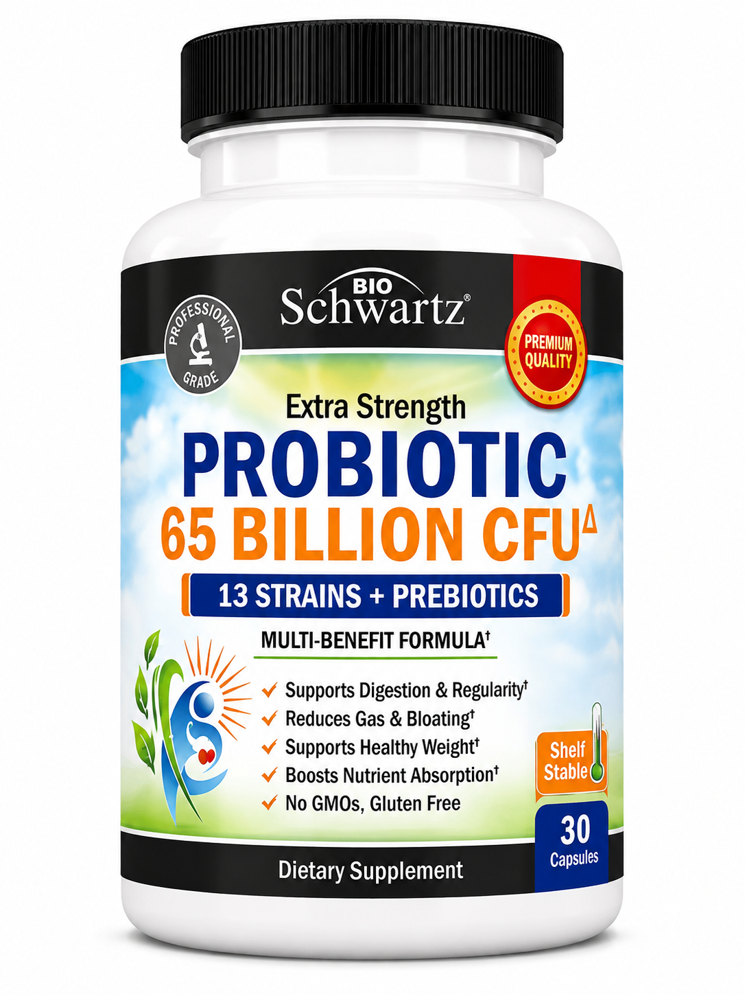 Probiotic, BioSchwartz, 65 Billion CFU, 30 Capsules