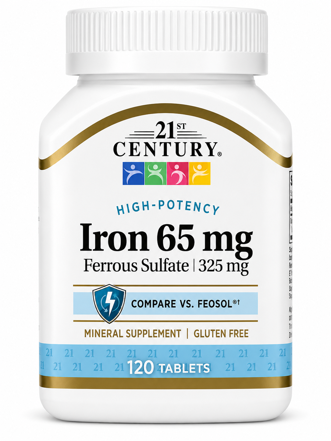 Iron, 65 mg, 21st Century,120 Tablets