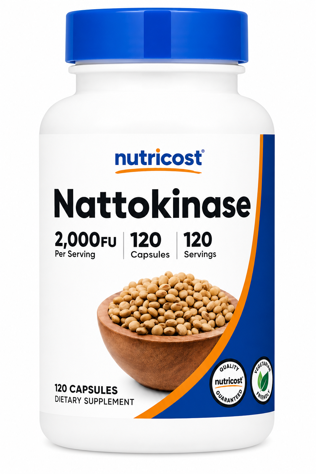 Nutricost، ناتوكيناز، 100 ملغ (2000 وحدة FU)، 120 كبسولة