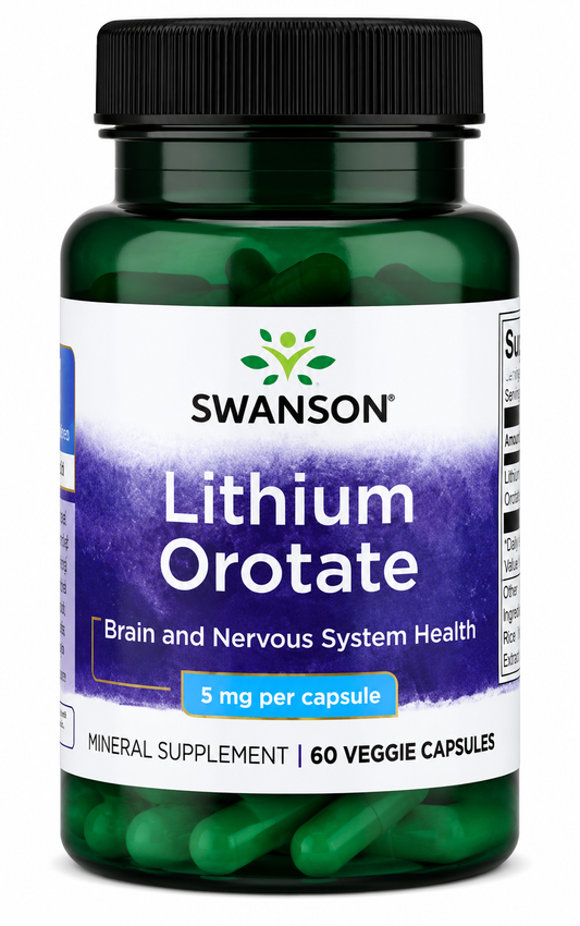 Lithium Orotate, 5 mg, 60 Veggie Capsules