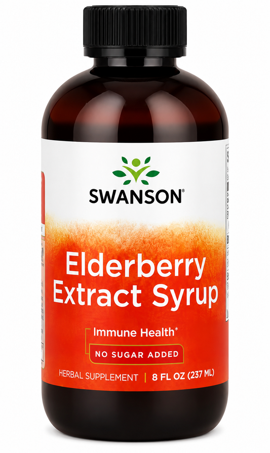 Swanson, Elderberry Extract Syrup, 8 fl oz (237 ml)