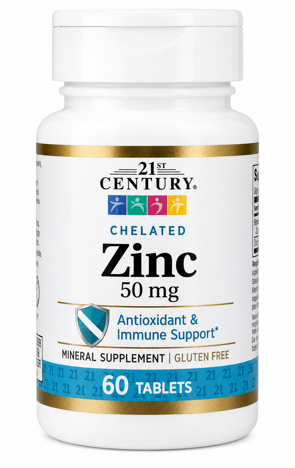 Zinc Chelate, 21st Century, 50 mg, 60 Tablets