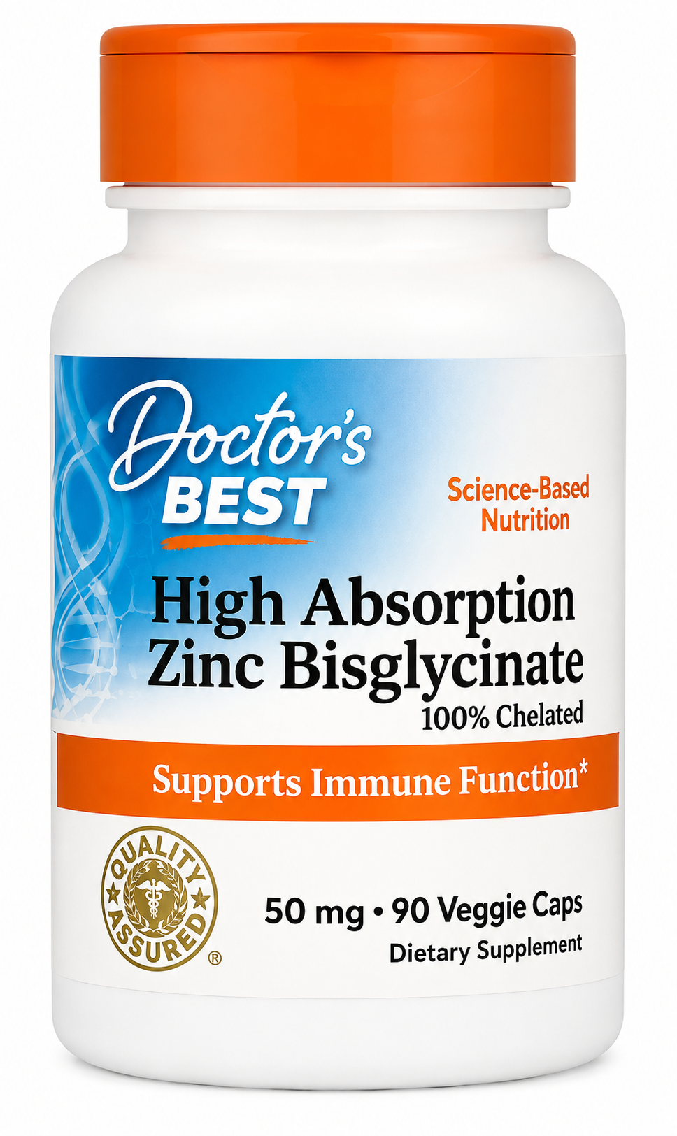 Doctor's Best Zinc Bisglycinate, 50 mg, 90 Veggie Caps