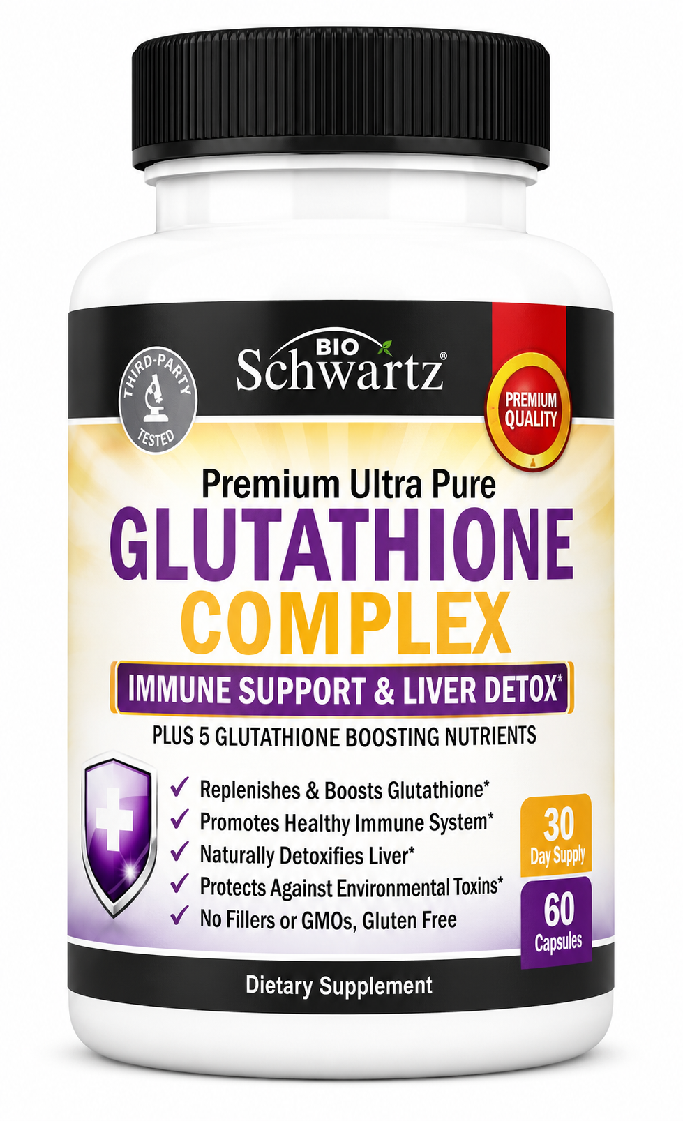 BioSchwartz, Premium Ultra Pure, Glutathione Complex, 60 Capsules