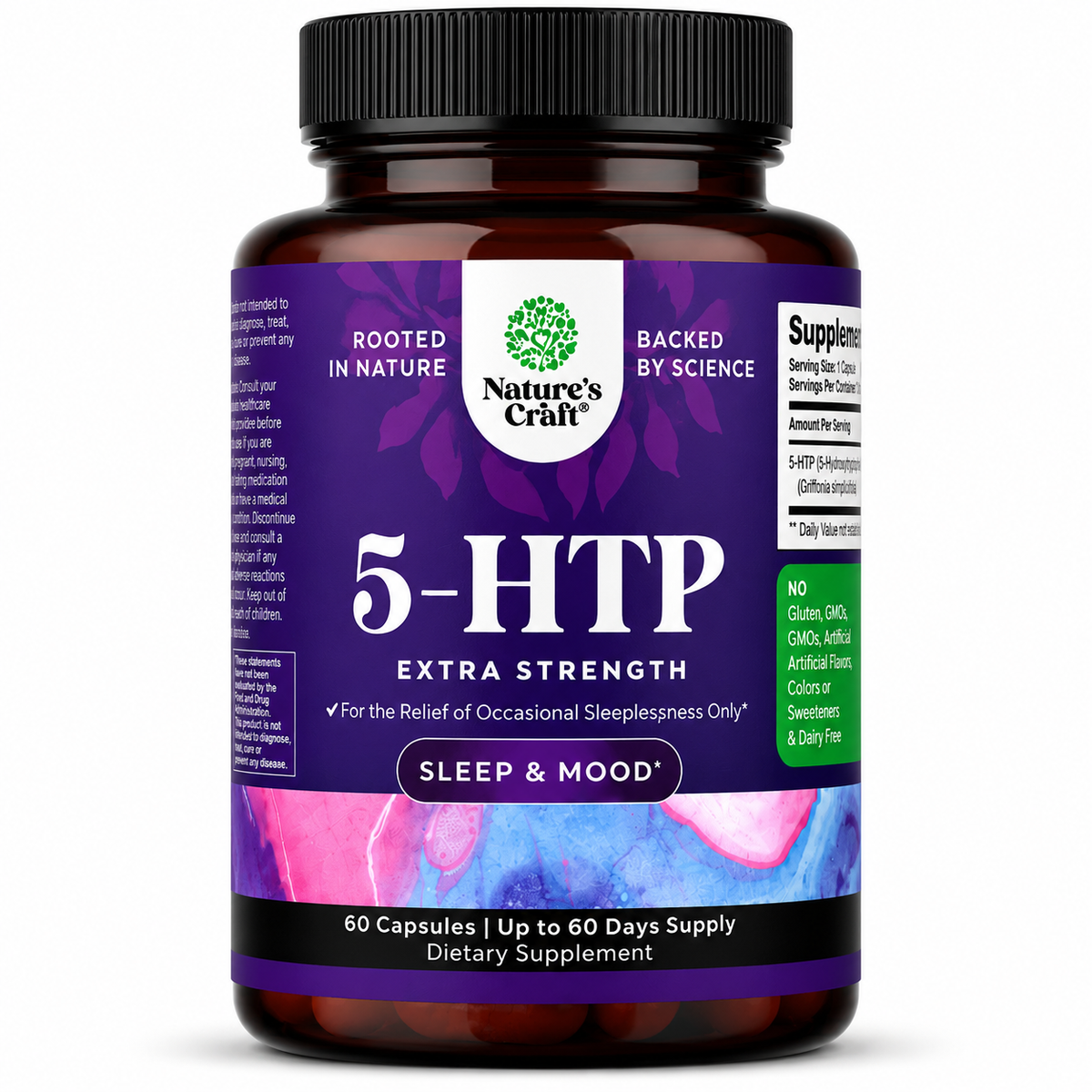 Nature's Craft، 5-HTP، 60 كبسولة (50 ملغ لكل كبسولة)