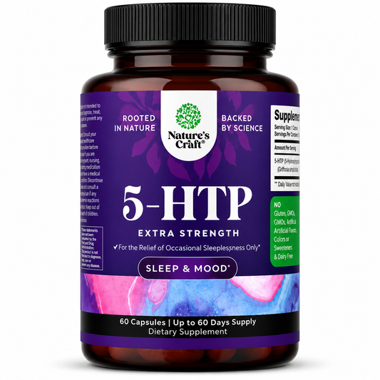 Nature's Craft, 5-HTP, 5htp, 60 Capsules (50 mg per Capsule)