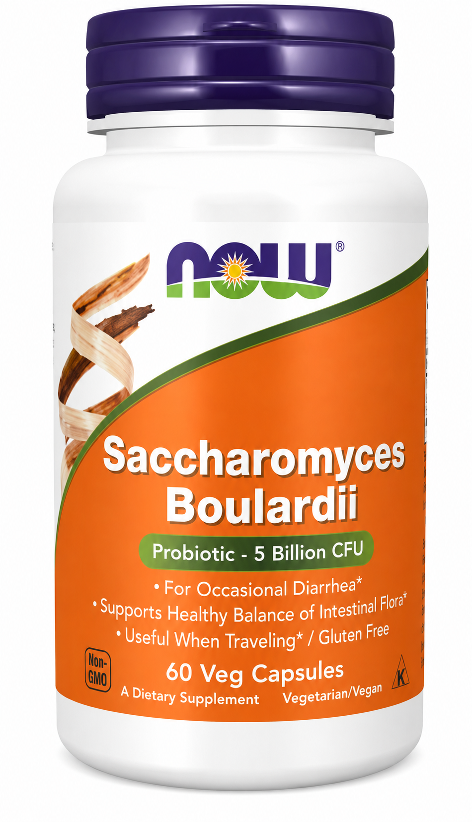 NOW Foods, Saccharomyces Boulardii, Probiotic , 5 Billion CFU, 60 Veg Capsules