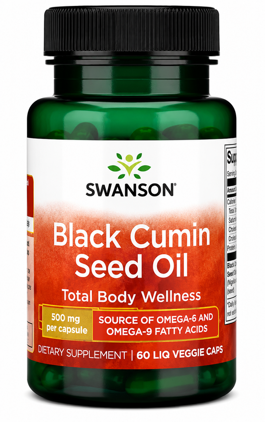 Swanson, Black Cumin Seed Oil, 500 mg, 60 Liq Veggie Caps