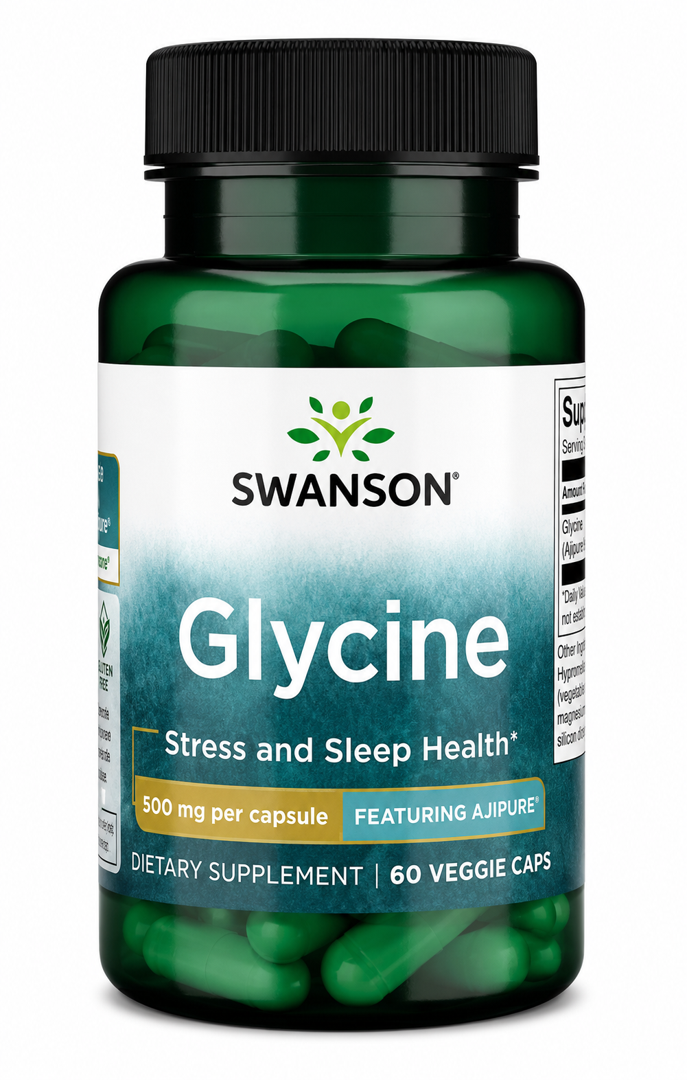 Swanson, Glycine, 500 mg, 60 Veggie Caps