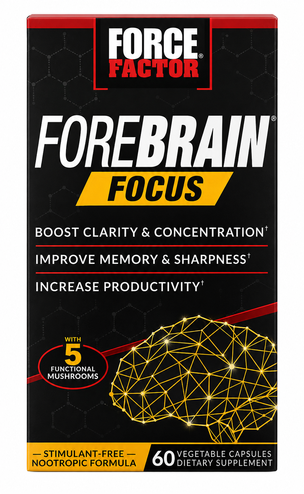 Forebrain Focus, Force Factor,60 Vegetable Capsules