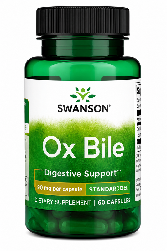Swanson, Ox Bile, 90 mg, 60 Capsules, oxbile