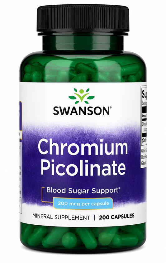 Swanson, Chromium Picolinate, 200 mcg, 200 Capsules