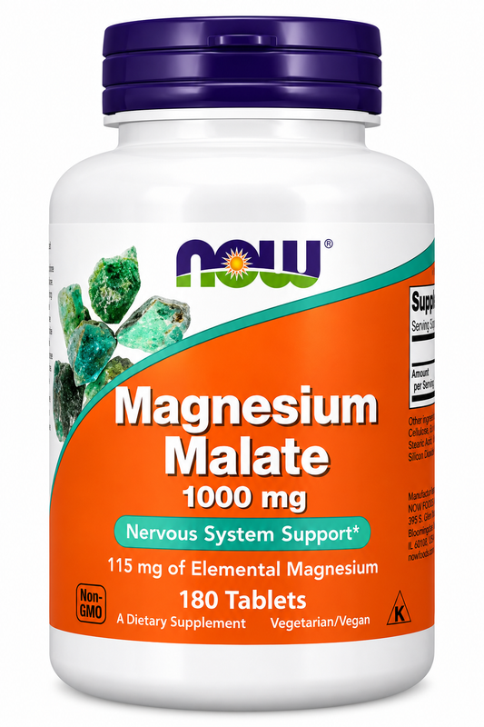 NOW Foods, Magnesium Malate, 1,000 mg, 180 Tablets