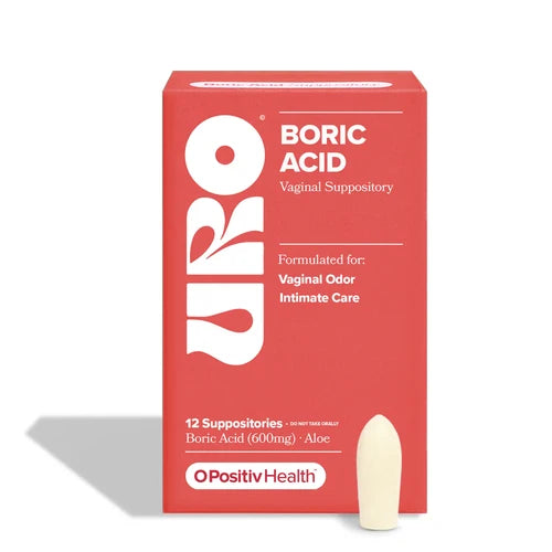 O Positiv boric acid vaginal suppositories, 12 count